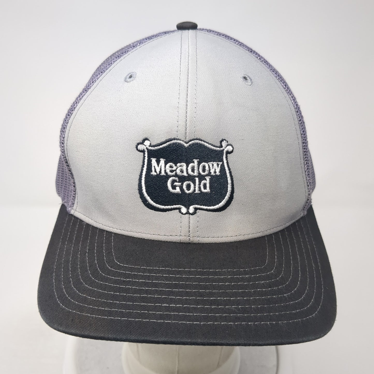 Meadow Gold Snapback Trucker Hat Gray One Size Adjustable Mesh Back Richardson