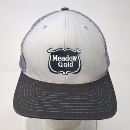 Meadow Gold Snapback Trucker Hat Gray One Size Adjustable Mesh Back Richardson