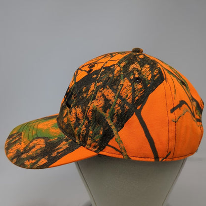 Stihl Baseball Cap Orange Green Brown Camo Mossy Oak Logo One Size Strapback Hat