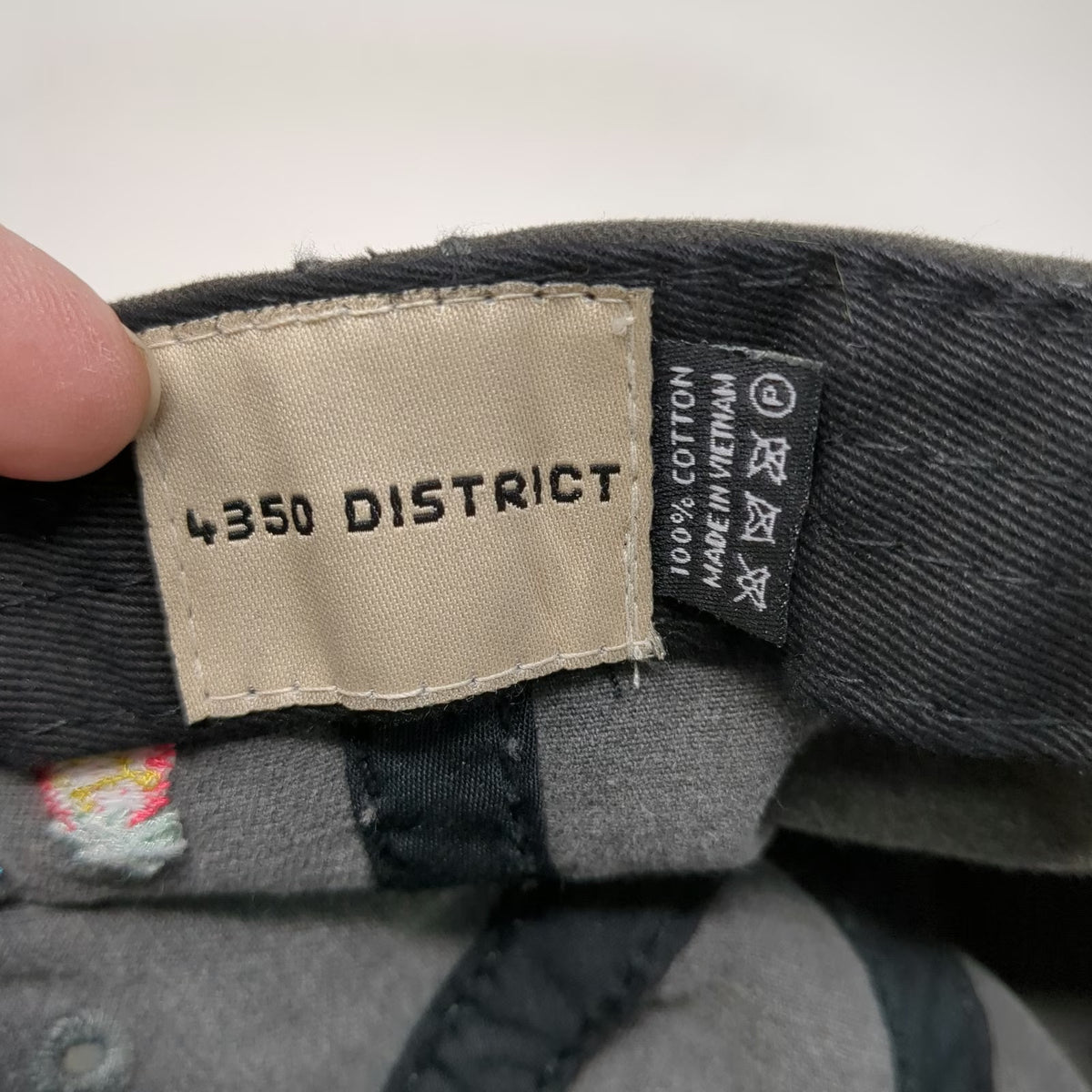 4350 District Baseball Cap Gray One Size Distressed Pineapple Hello Summer Hat