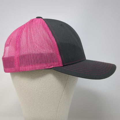 Richardson Trucker Hat Gray Pink One Size Sockeye Brewing Fish Logo 112 Mesh