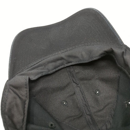 Unbranded Strapback Hat Rich Black One Size Solid Adjustable Blank