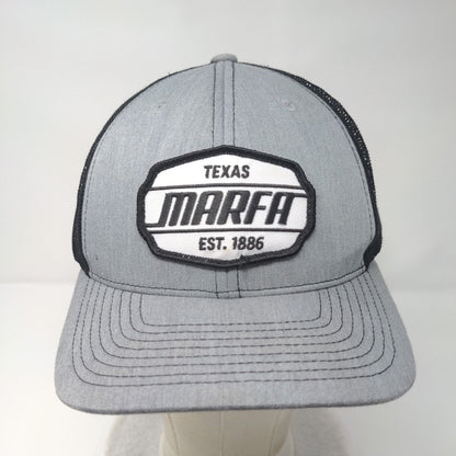 Texas Marfa Est. 1886 Snapback Trucker Hat Gray OS Adjustable Mesh Richardson