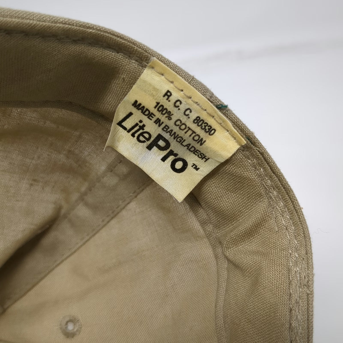 LitePro 5 Panel Beige Green Hat OS Technical Training Center Oklahoma Snapback