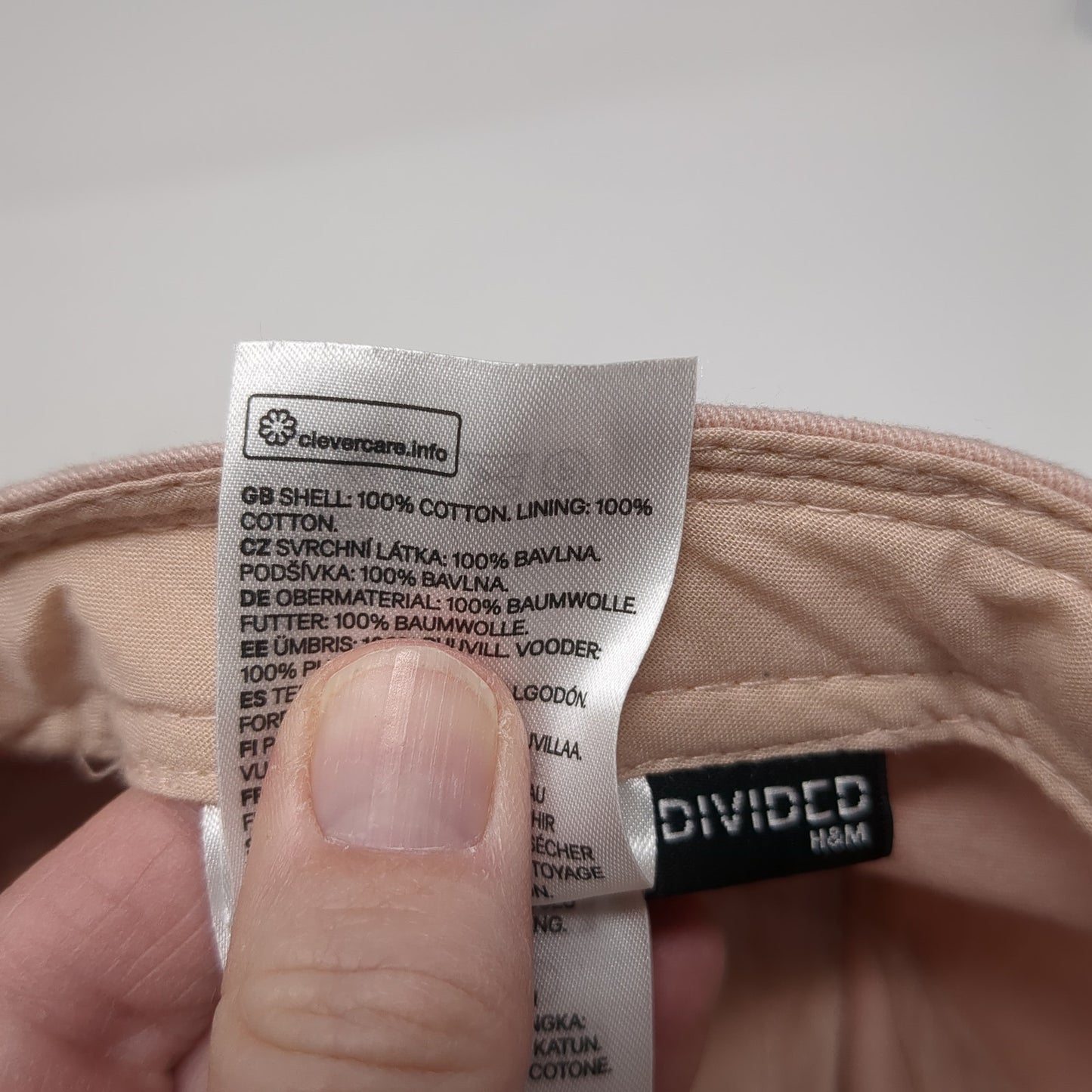 Divided by H&M Slideback Hat Pink One Size Adjustable Solid Blank