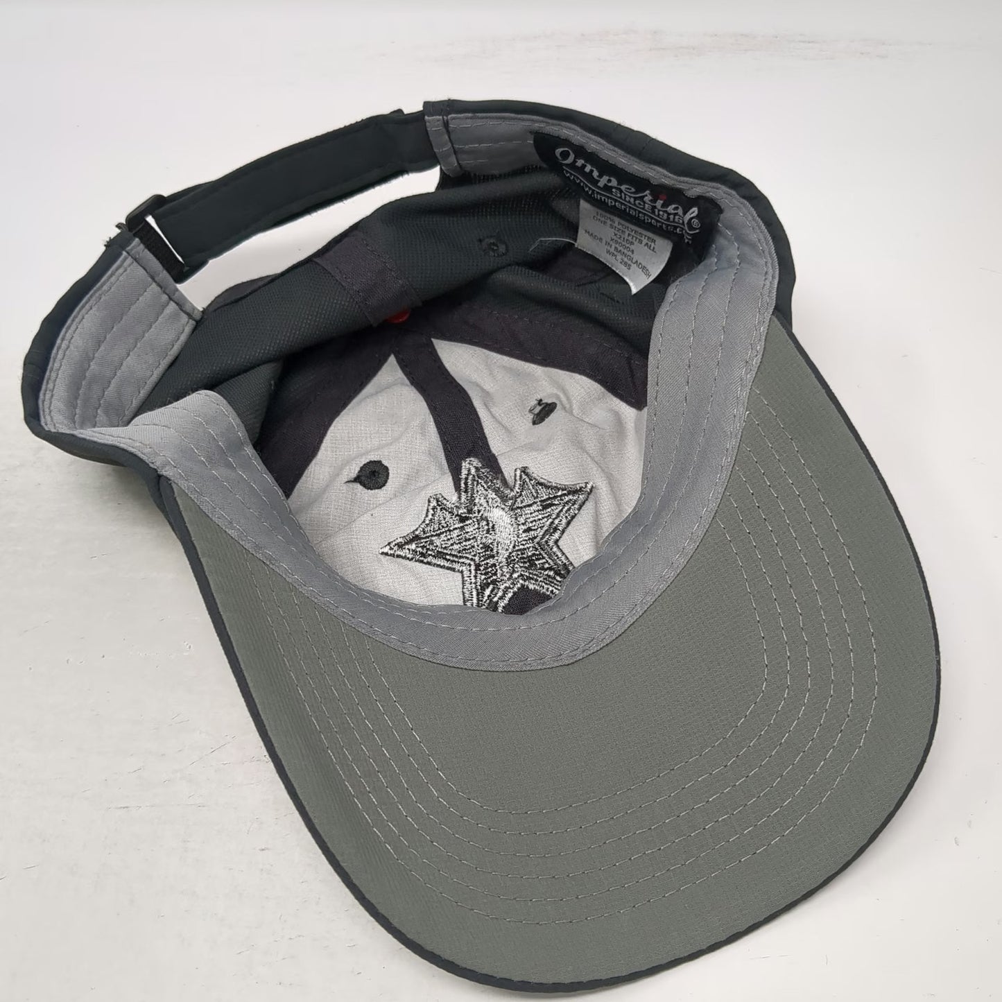 Imperial Baseball Cap Gray One Size Star Bridge Basketball Performance Hat
