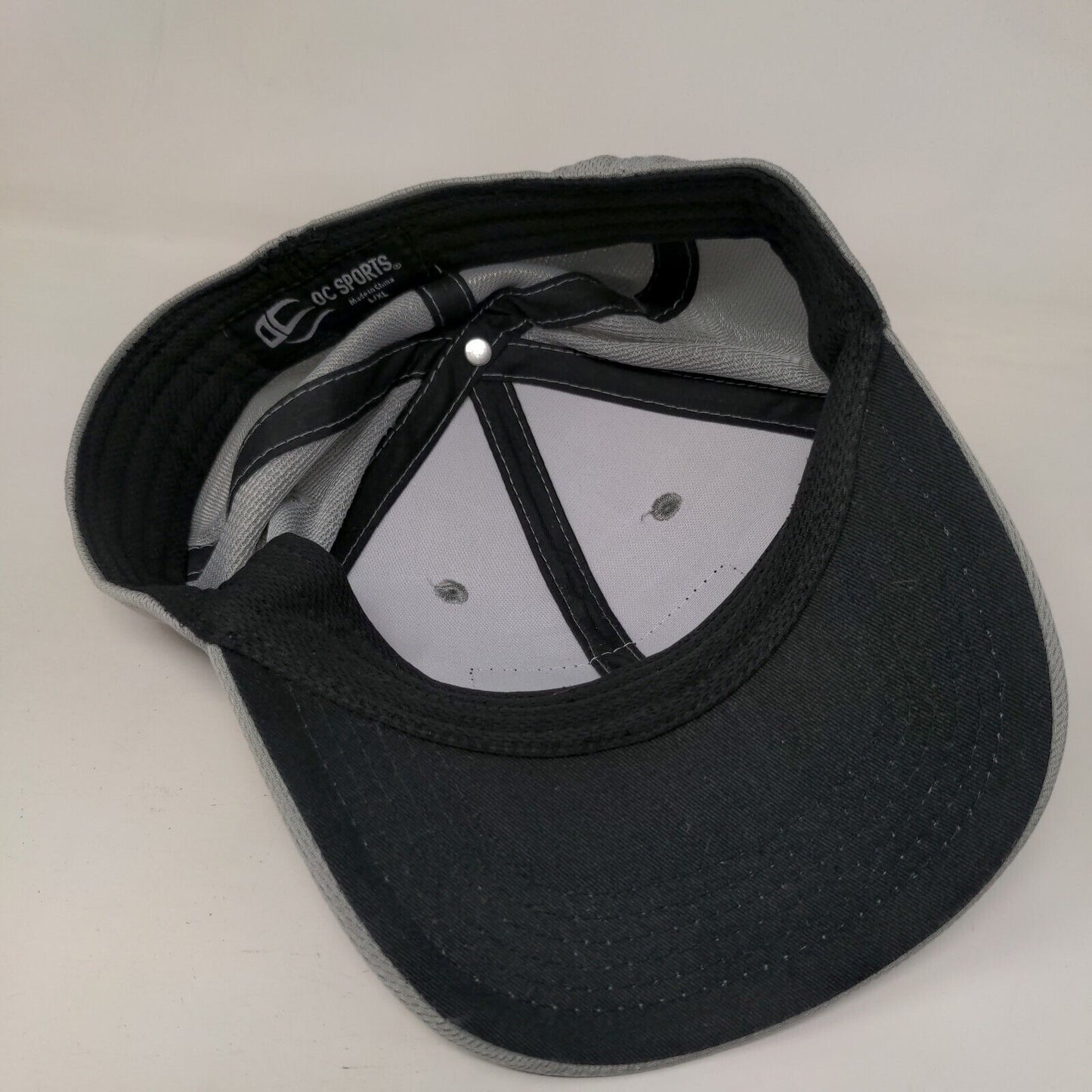 Ring Power Patch Fitted Hat Gray L/XL Solid 6 Panel Outdoor Cap
