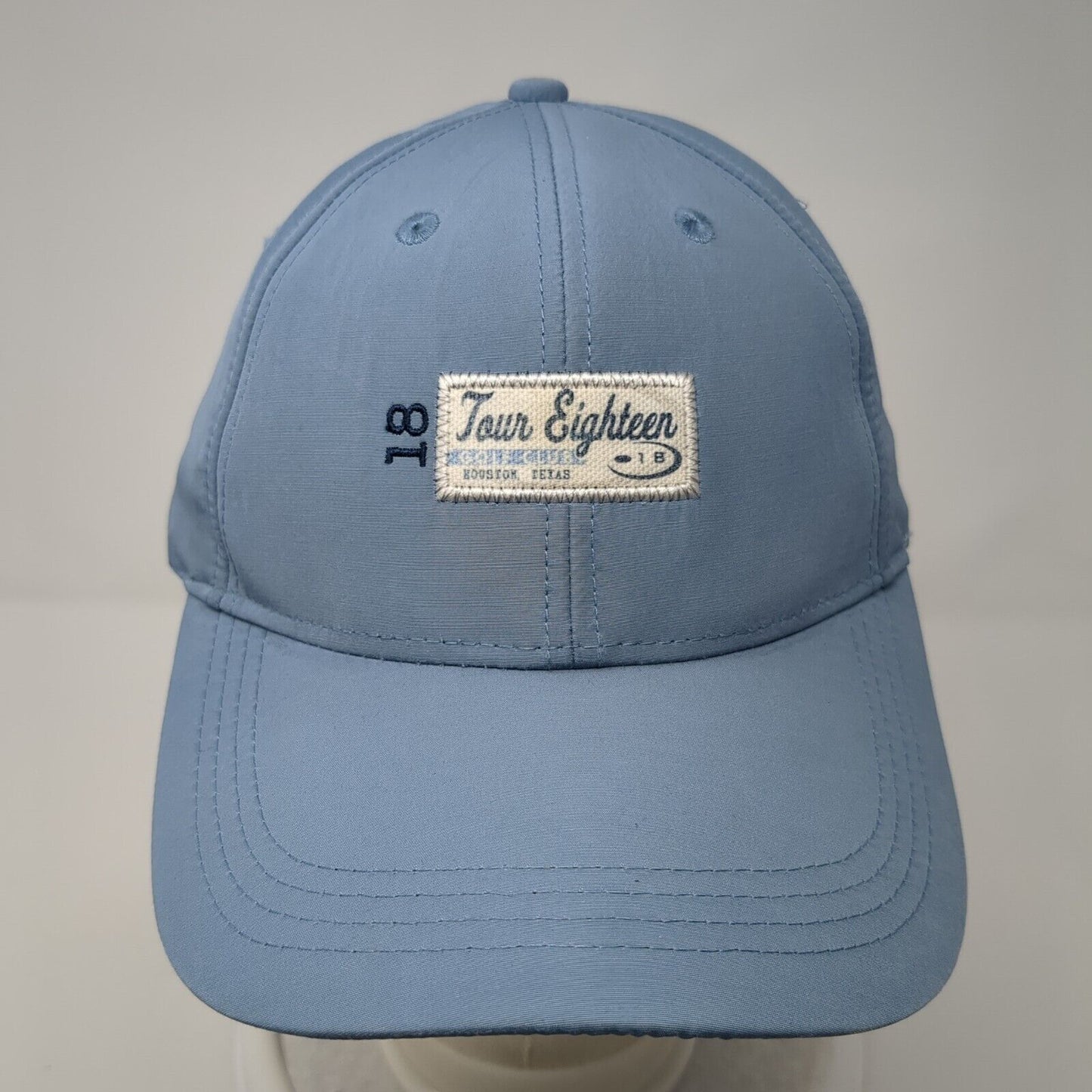 Tour Eighteen Golf Club Boston Texas Strapback Hat Blue OS Classic Cut Ahead