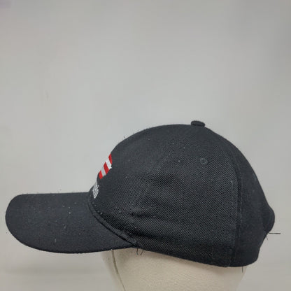 Puertorriqueño Strapback Hat Black One Size Embroidered Vent Holes