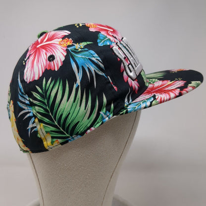 California Snapback Hat Multi One Size Floral Embroidered Hawaiian