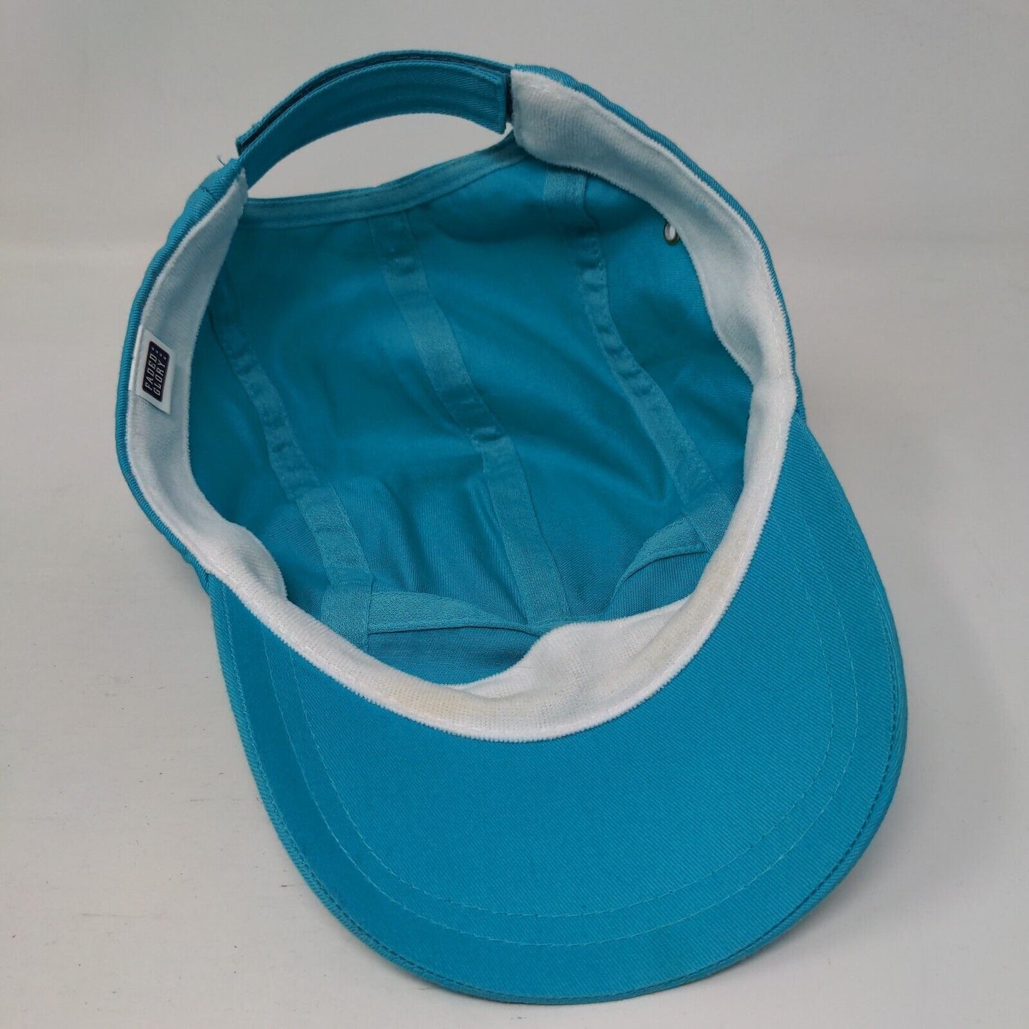 Faded Glory Strapback 5 Panel Cap Blue One Size Adjustable Vented Holes Blank