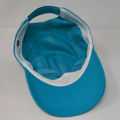 Faded Glory Strapback 5 Panel Cap Blue One Size Adjustable Vented Holes Blank