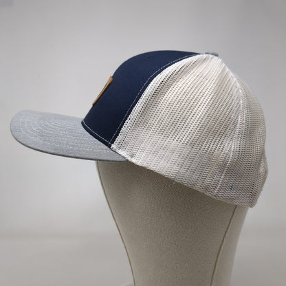 Richardson Snapback Mesh Back Trucker Hat Multi One Size Leather Patch