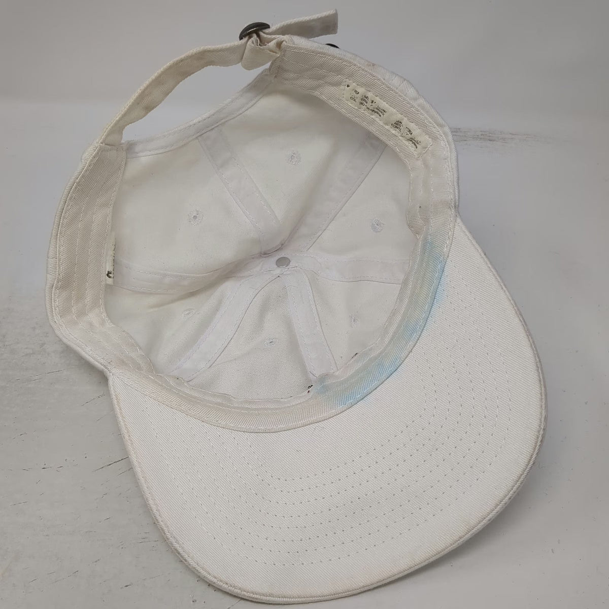 Spencer's Baseball Cap White One Size Titties Black Script Adjustable Cotton Hat