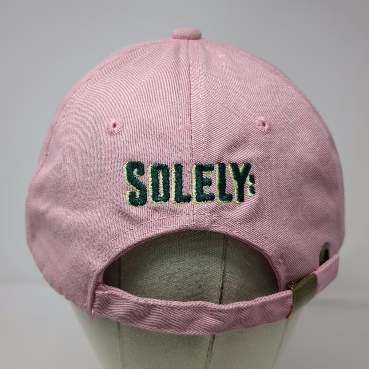 Solely Baseball Cap Pink One Size Embroidered Mango Fruit Cotton Slideback Hat