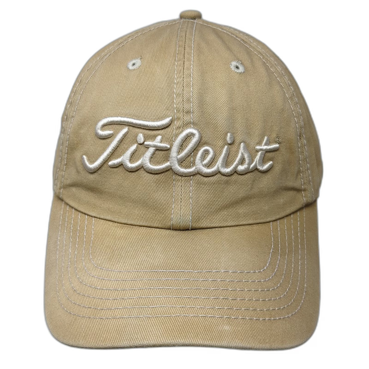 Titleist Baseball Cap Beige One Size Sunnyvale Golf Course Adjustable #1 Hat