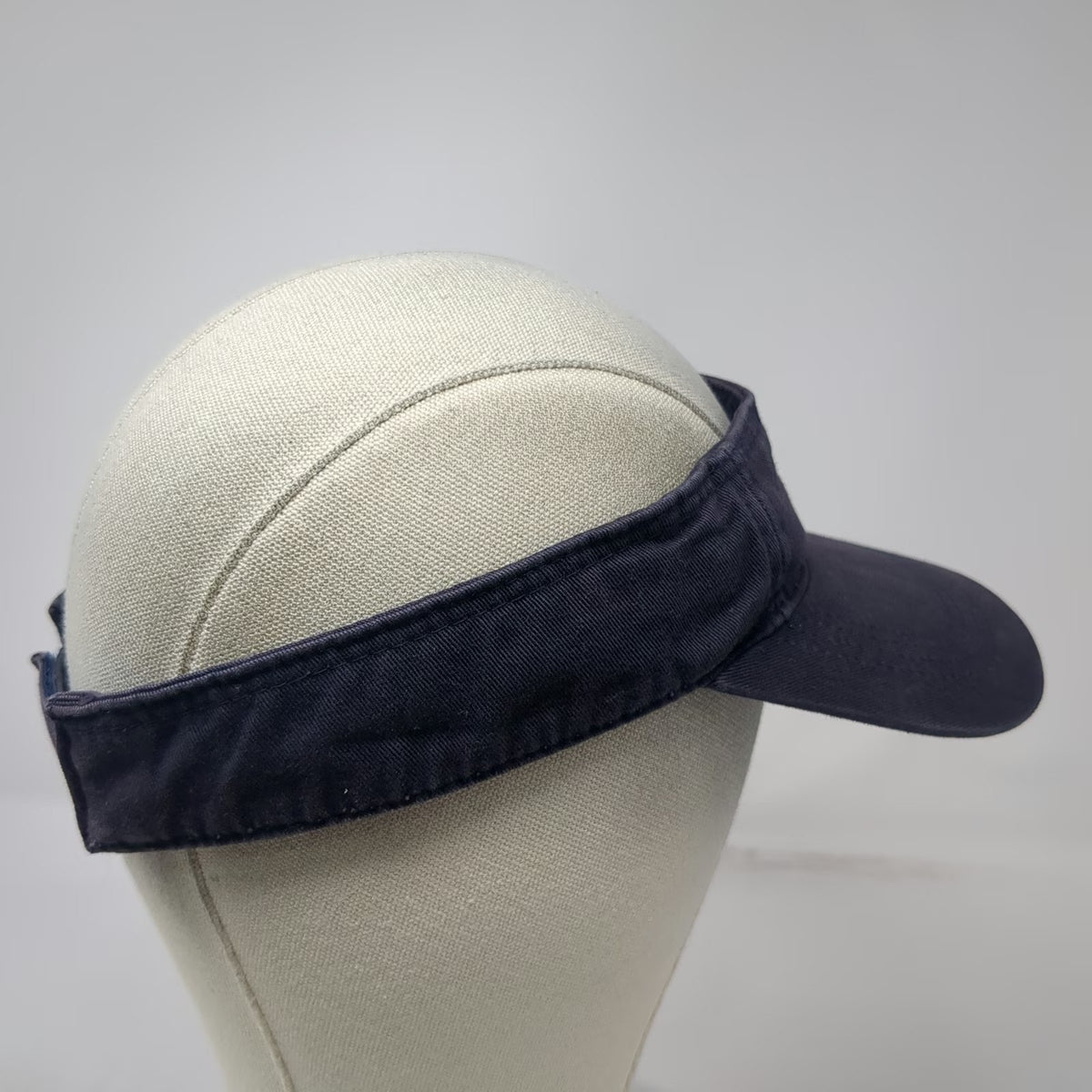 Eddie Bauer Visor Blue One Size Logo American Flag Strapback Cotton Hat Outdoors