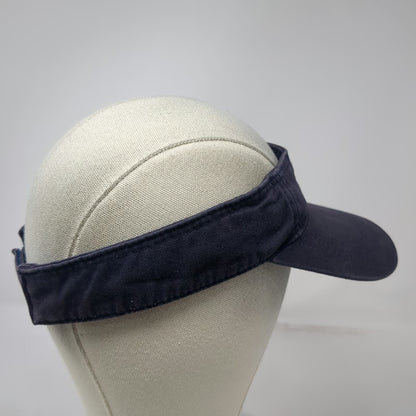 Eddie Bauer Visor Blue One Size Logo American Flag Strapback Cotton Hat Outdoors