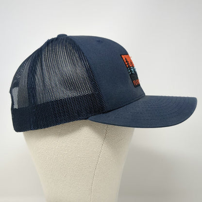 Yupoong Trucker Hat Blue One Size Flathead Lake Montana Sunset Mesh Snapback