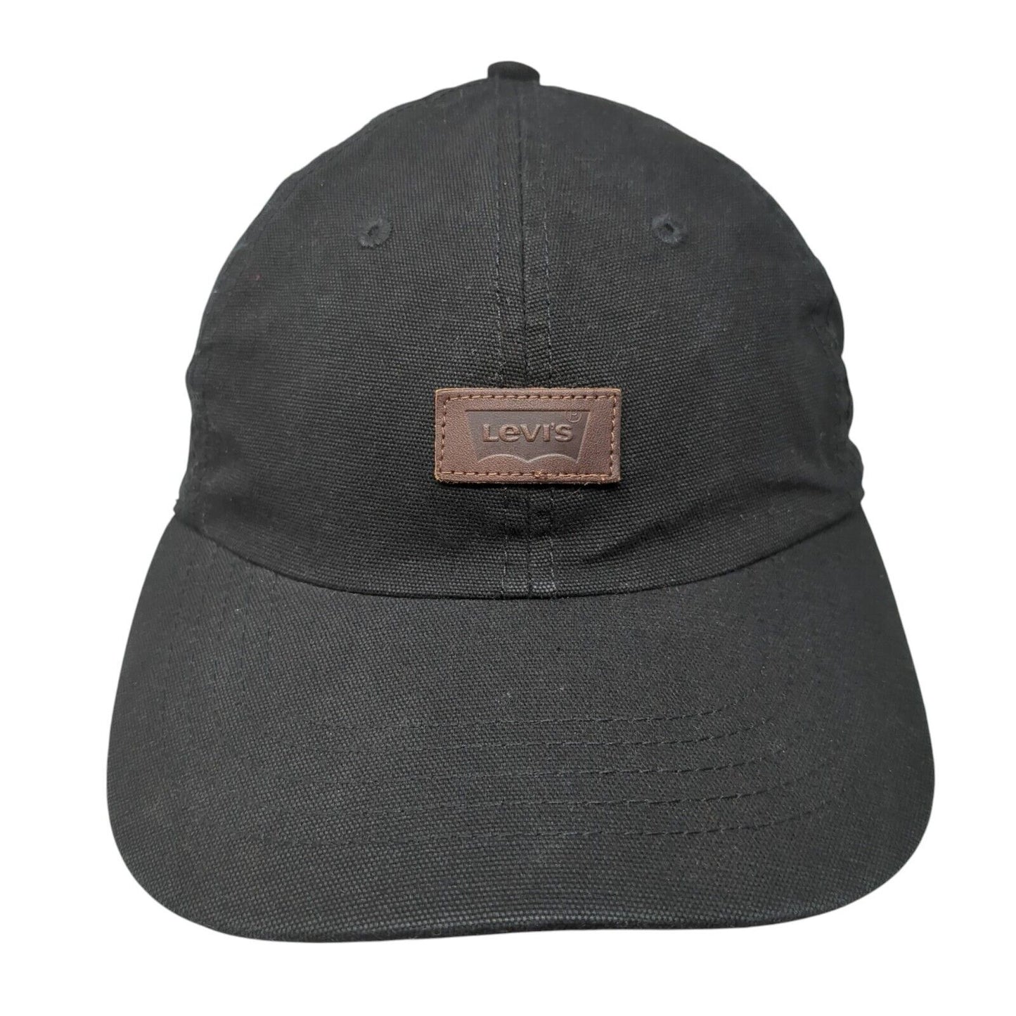 Levi's Leather Patch Fitted Trapper Hat Black S/M Ear Flap Sherpa