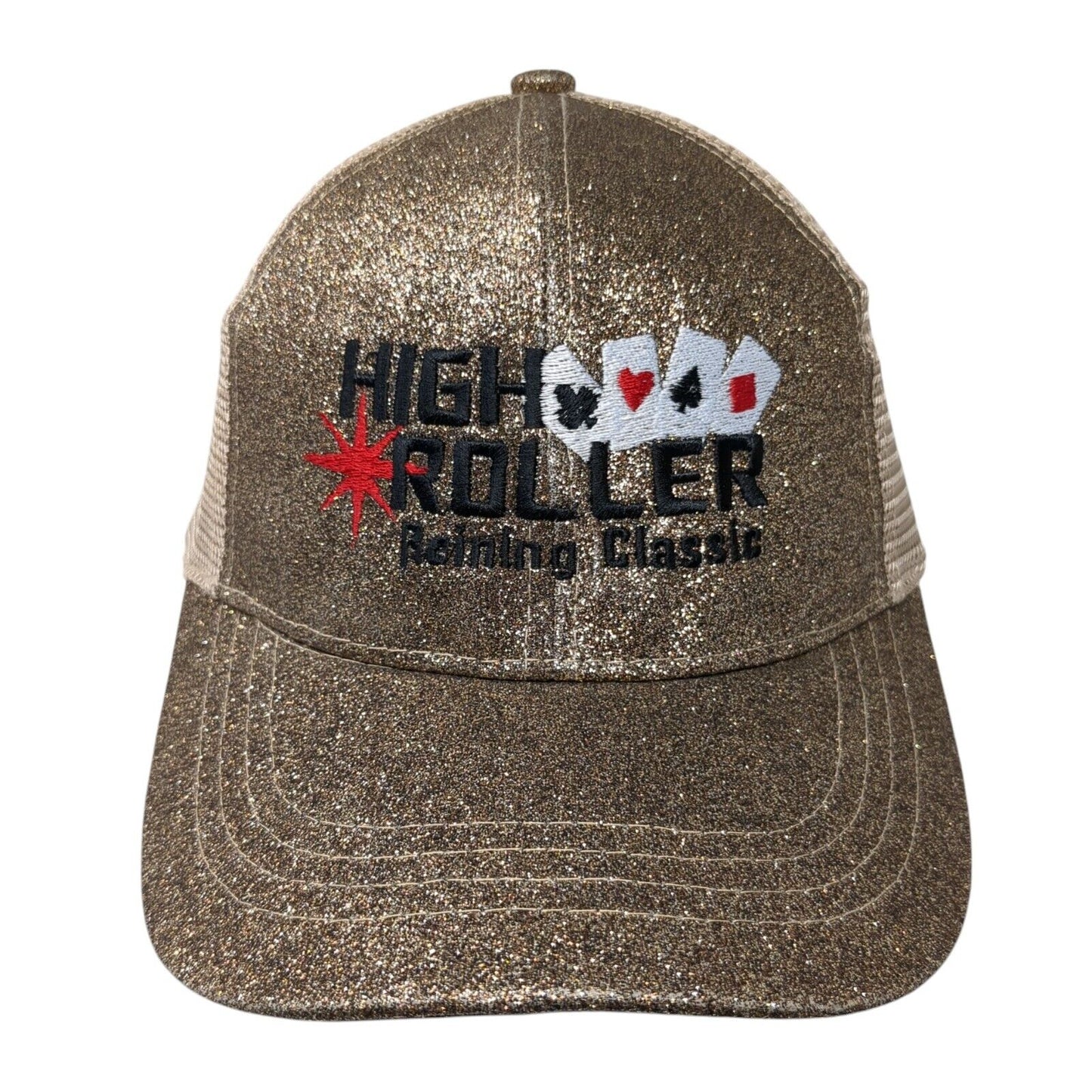 High Roller Reining Classic Ponyback Trucker Hat Multicolor One Size Mesh Back