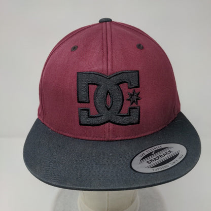 DC Snapback Hat Red One Size Adjustable Embroidered The Classics Yupoong