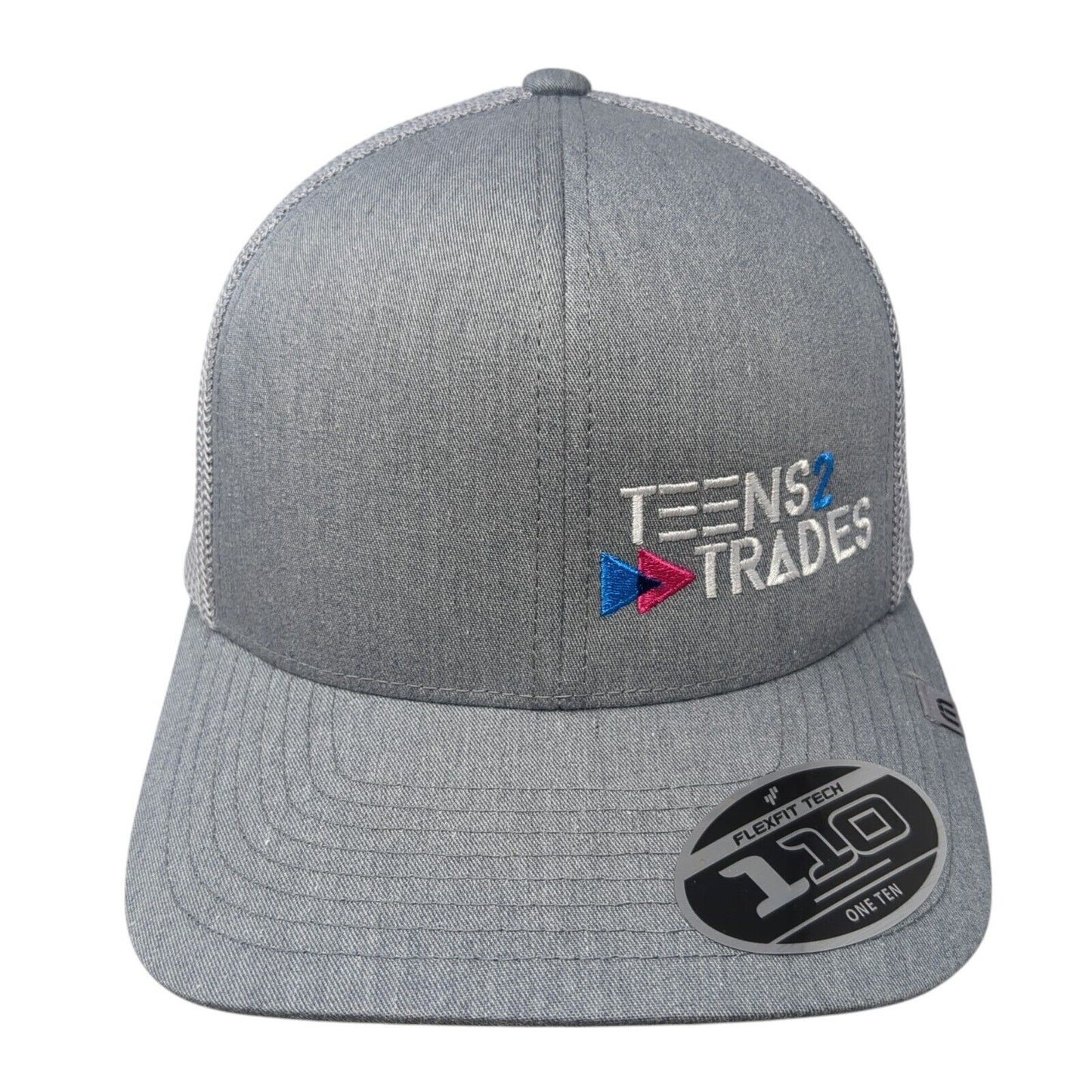 Teens 2 Trades Snapback Mesh Back Trucker Hat Gray One Size Flexfit 110