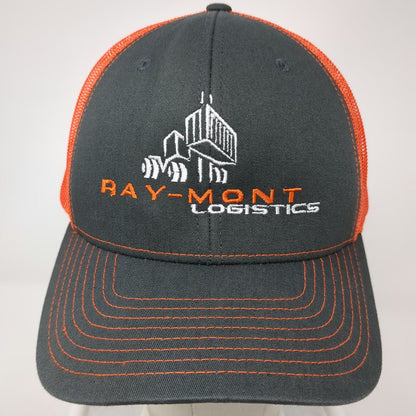 Richardson Trucker Hat Gray Orange One Size Mesh Snapback Ray-Mont Logistics