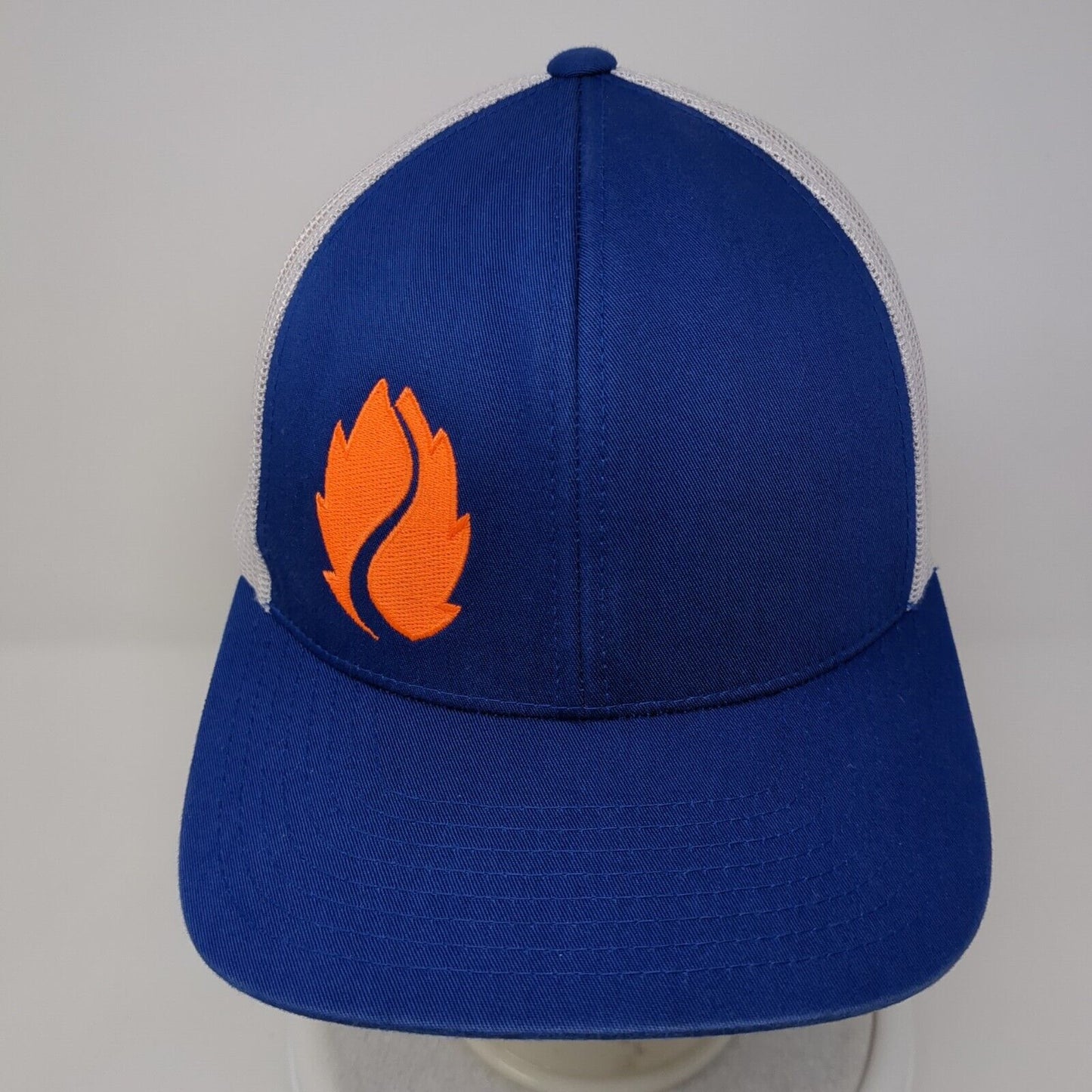 Hop Valley Brewing Co. Snapback Trucker Hat Blue One Size Adjustable Mesh Back