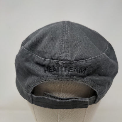 JGC | FLUOR Heat Team Strapback Cadet Army Cap Gray OSFM Distressed Cotton Otto