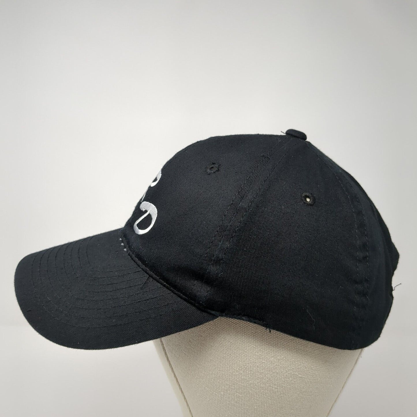 CRD Strapback Hat Black One Size Adjustable Embroidered 6 Panel Outdoor Cap