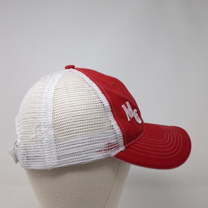 MG Boise ID Strapback Trucker Hat Red OS Adjustable Mesh Back Buck's Athletic