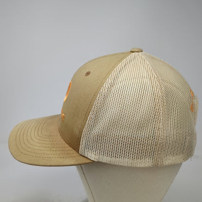 First Lite Trucker Hat Beige One Size Snapback Mesh Embroidered Hunting Logo