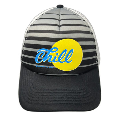 Black Gray White Trucker Hat One Size Brewed in Aruba Chill Beer Mesh Snapback