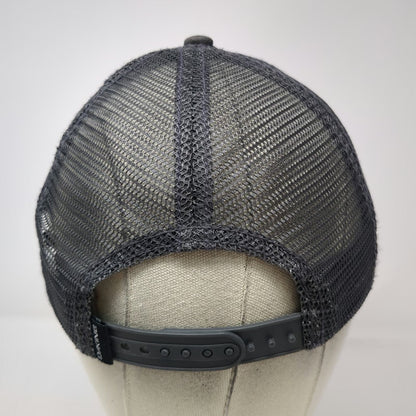 Dakine Gray Aztec Geometric Pattern Leather Patch Trucker Hat One Size Snapback