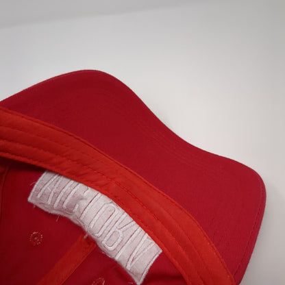 Victoria Sport Slideback Hat Red One Size Embroidered Solid 6 Panel