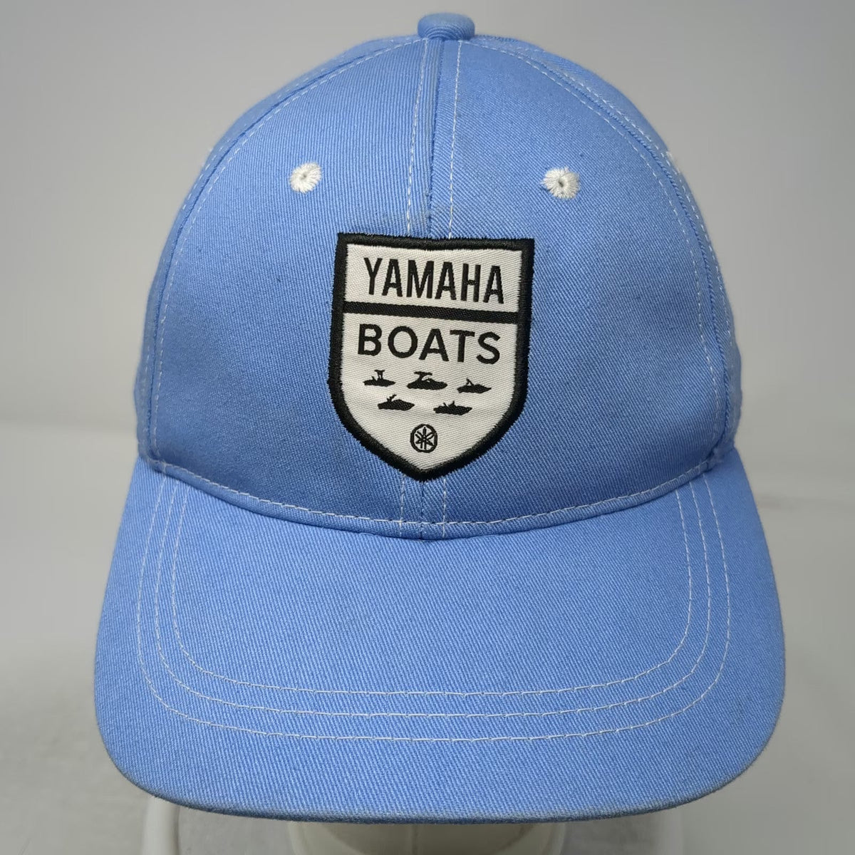Yamaha Snapback Blue One Size Boats Shield Patch Contrast Stitch Cotton Hat