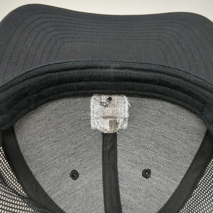 Richardson Trucker Hat Black One Size Mesh Back Snapback Blackhat KC Data Center