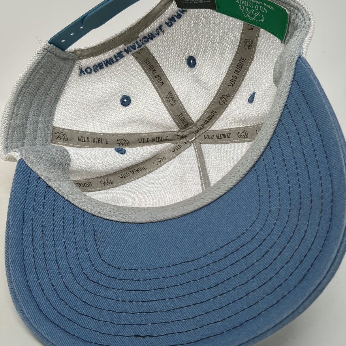 Wild Tribute Trucker Hat Blue White One Size Yosemite National Park Landscape