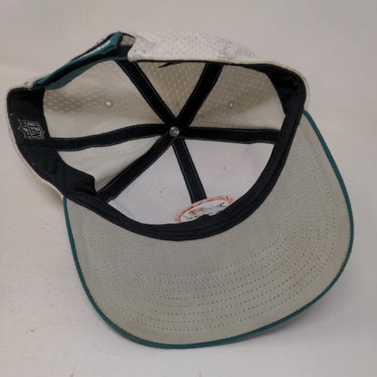 '47 Brand Men's Strapback Hat White OSFA Embroidered Miami Dolphins Logo