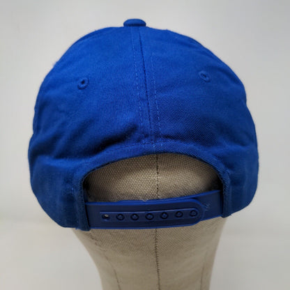 Yupoong Men's Snapback Hat Blue Embroidered Victory Logo Colorful Cotton