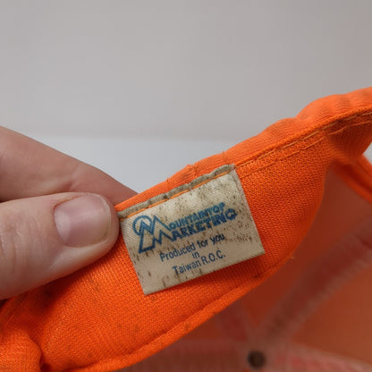 Deer Hunting Snapback Hat Orange One Size Adjustable Embroidered Mountain Top