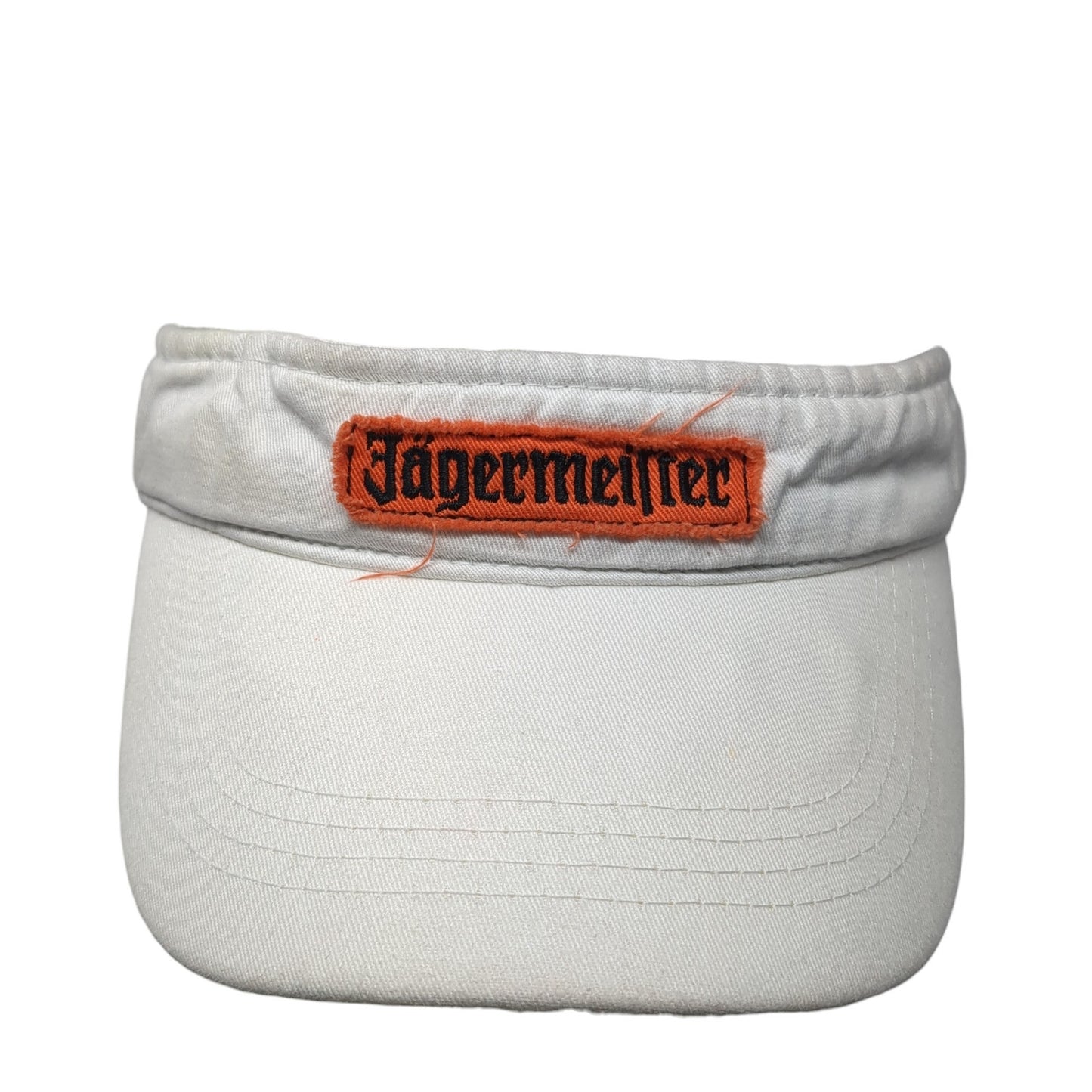 Jägermeister Sun Visor Cap White One Size Adjustable Strap Lightweight Cotton