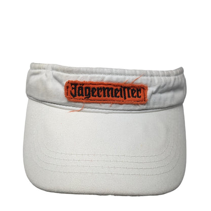 Jägermeister Sun Visor Cap White One Size Adjustable Strap Lightweight Cotton