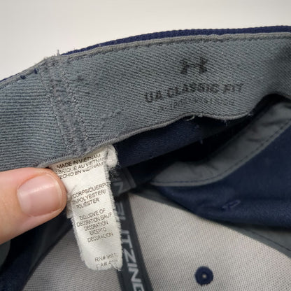 Under Armour Baseball Cap Blue XL Blitzing Classic Fit Embroidered Logo Hat