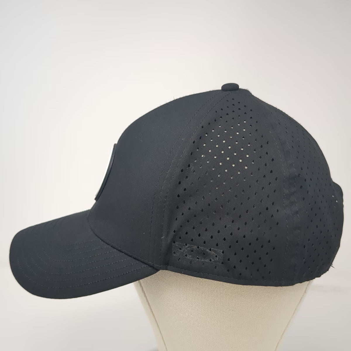 All In Trucker Hat Black One Size Perforated Snapback Lifestyle Logo Graphic