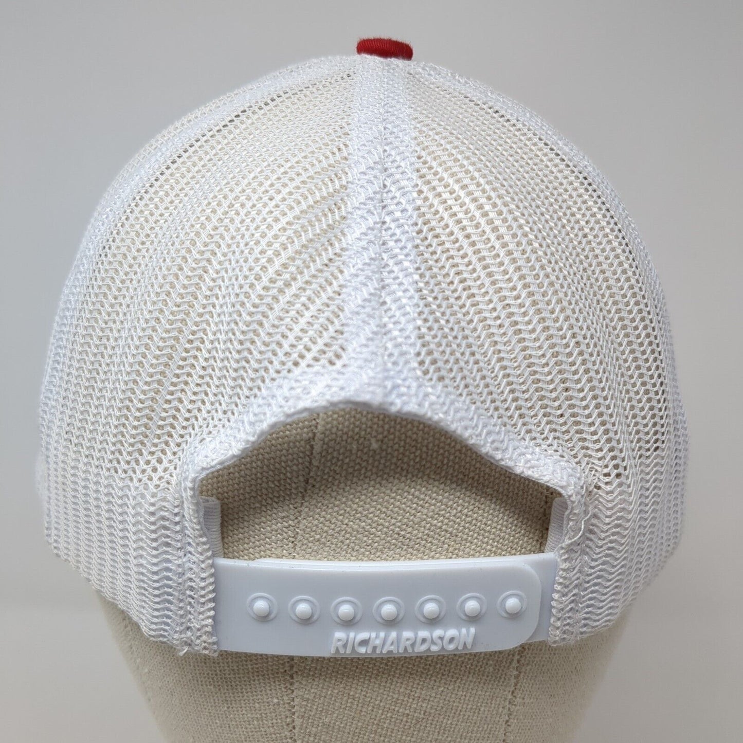 CBH Snapback Mesh Back Trucker Hat Red One Size Colorblock Richardson