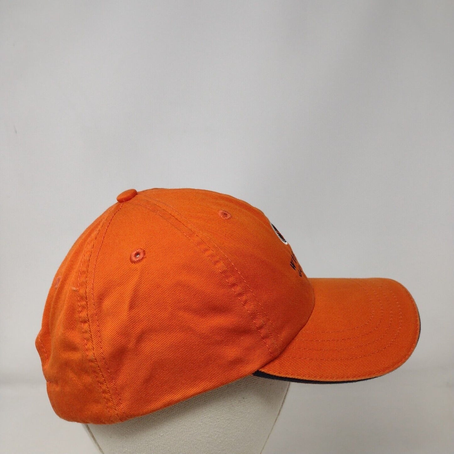 Wigwam Golf Club Slideback Hat Orange OSFA Adjustable Embroidered Cotton