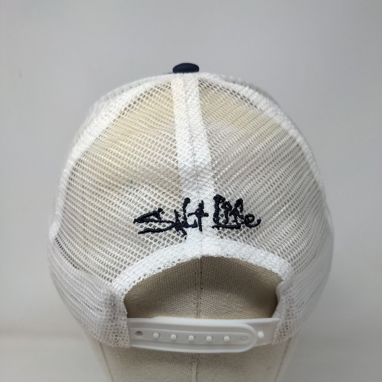 Salt Life Estd 2003 Snapback Trucker Hat Blue OSFM Embroidered Mesh Back