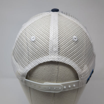 Huk Performance Fishing Snapback Trucker Hat Blue One Size Adjustable Mesh Back